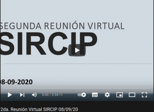 Segunda Reunión virtual SIRCIP - Septiembre 2020