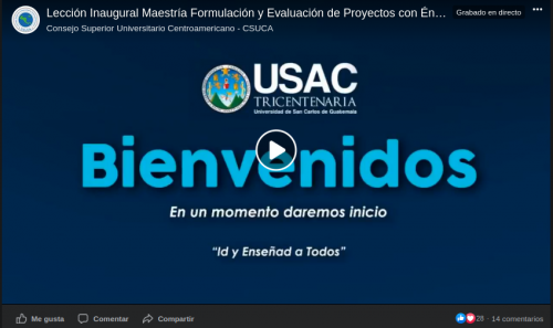 Lección Inaugural Maestría Formulación y Evaluación de Proyectos con Énfasis en Gestión Integral de Riesgo de Desastres - Enero 2021