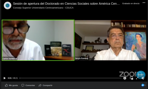 Sesión de apertura del Doctorado en Ciencias Sociales sobre América Central de la Facultad de Ciencias Sociales - Abril 2021