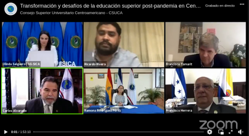 V Seminario Virtual: Transformación Y Desafíos De La Educación Superior Post-Pandemia En Centroamérica - Abril 2021