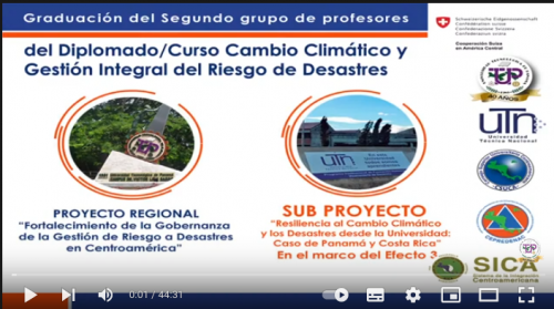 Graduación del segundo grupo de diplomado ?Cambio Climático y Gestión de Riesgo de Desastres?- Julio 2021