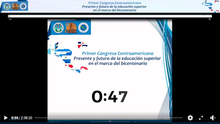 Primer Congreso Centroamericano CUNZAC – CSUCA “Presente y Futuro de la Educación Superior en el marco del Bicentenario” primera jornada – Septiembre 2021
